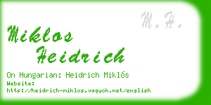 miklos heidrich business card